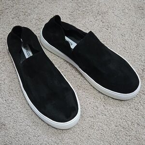 Steve Madden Fayna Velvet Slip on Shoes Black Size 9 Women's Trendy